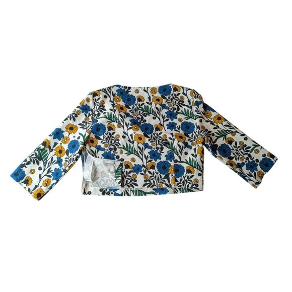 zara Field Flowers Cropped Top V Neck Size M - Picture 8 of 8